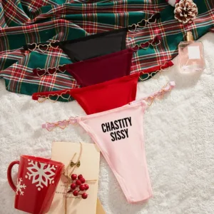 kf S09fd425eb0d64e14a00761a199734ae2r CHASTITY SISSY Sexy Hot Thong for Women Love Decoration Cotton Crotch Low Rise Underwear Girlfriend Wife