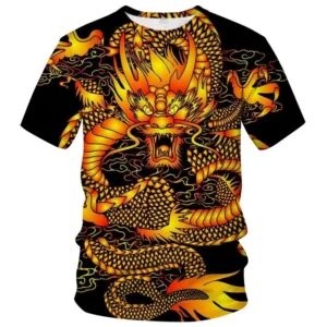 kf Sac3ae5f99cea47d3bb2c011835d35650R Chinese Dragon Pattern 3D Harajuku Print Summer Men s Short Sleeve Crew Neck Fashion Cool Street